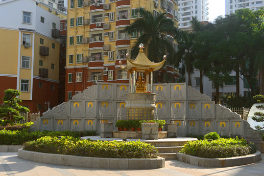 深圳下沙村文化广场佛教文化雕塑