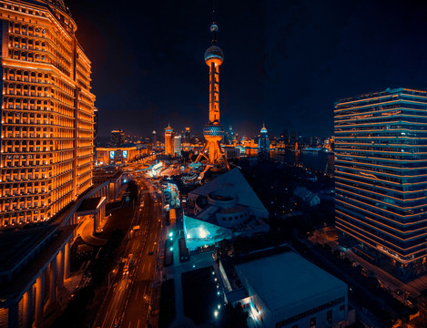 陆家嘴夜景全景