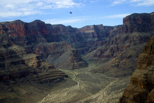 直升机航拍科罗拉多大峡谷