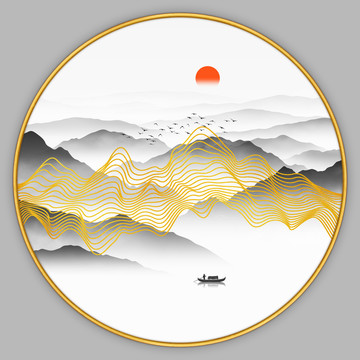 水墨山水画