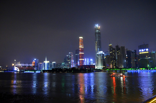 广州国际金融国际中心珠江夜景