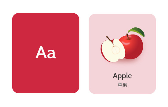 苹果英语启蒙学习卡片