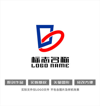 b字母标志科技门窗logo