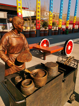 美食商业街雕塑