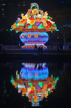金山湖公园夜景