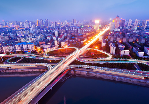 江西南昌司马庙立交桥夜景