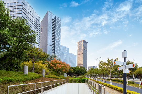 福建厦门商务区的摩天大楼