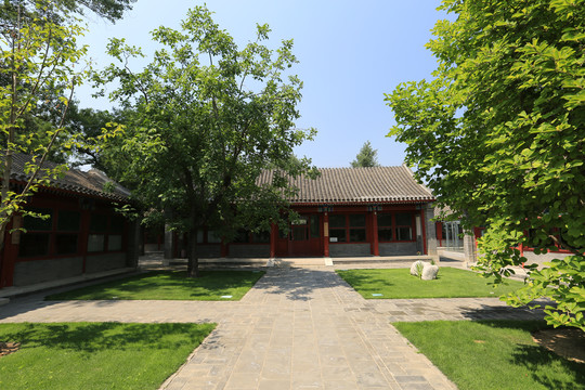北京皇家园林颐和园耕织图景区