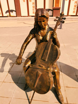 商业街步行街音乐主题雕塑