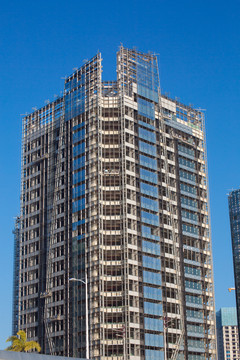 在建的高楼大厦高清摄影图