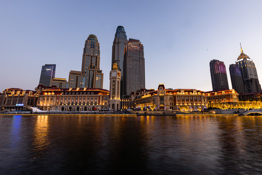 天津津湾广场夜景