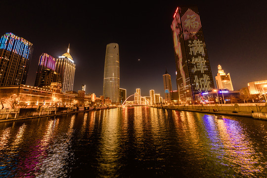 天津津湾广场夜景