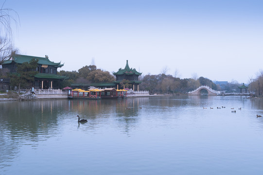 扬州瘦西湖湖景