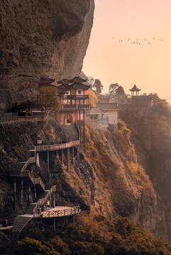 漳州平和灵通岩灵通寺黄昏