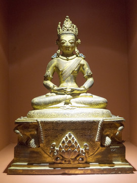 鎏金铜阿弥陀佛坐像