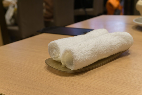 餐厅擦手毛巾