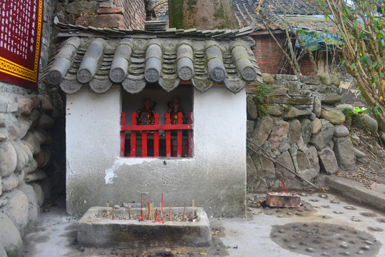 成都大邑县悦来古镇的土地祠