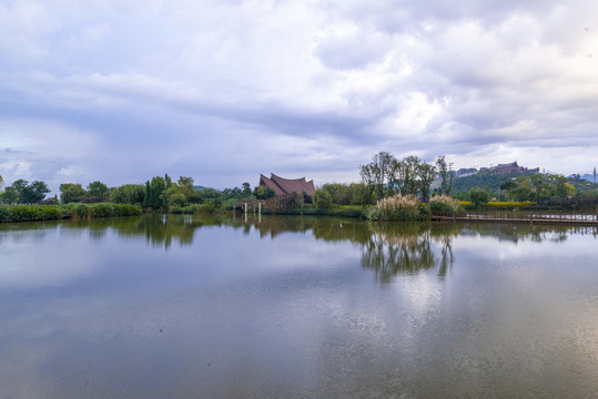 色彩斑斓湿地