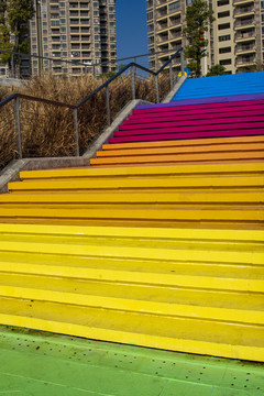 彩色台阶