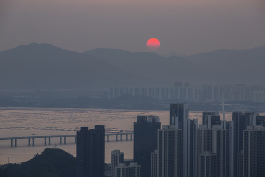 深圳湾日出