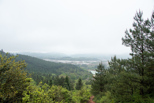 山峰丘陵风景