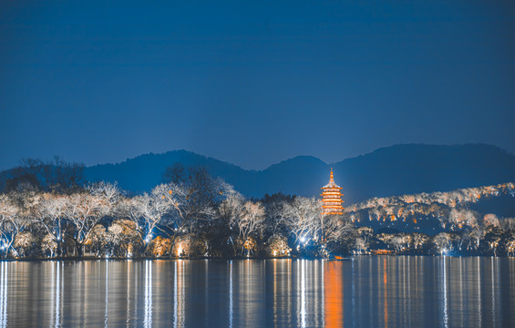 杭州西湖夜景