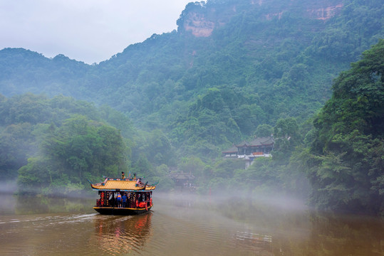 中国四川成都青城山月城湖