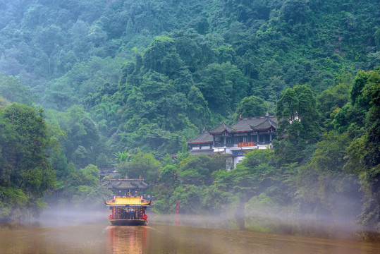 中国四川成都青城山月城湖