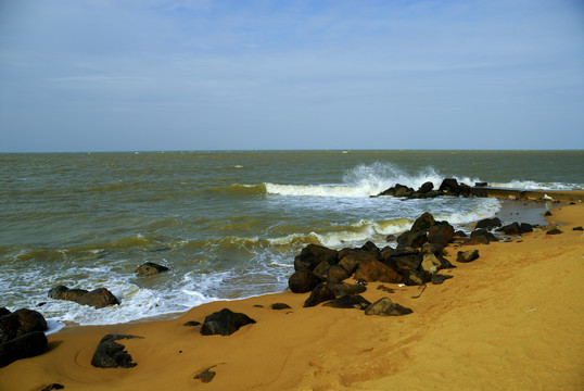 海洋海浪沙滩礁石