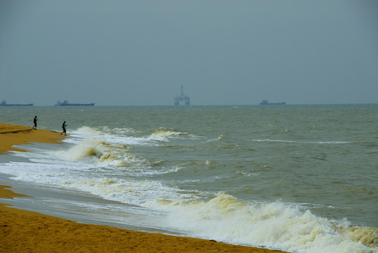 海洋海浪沙滩礁石