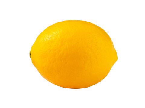 一个抠图的白背景柠檬
