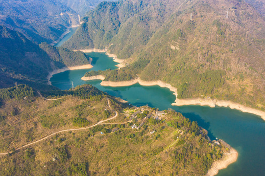 航拍湖南湘西酉水河