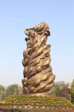 黄河鲤鱼主题雕塑