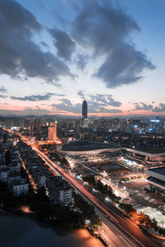 温州城市风景夜景