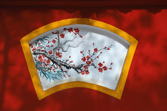 中式扇形窗户花纹