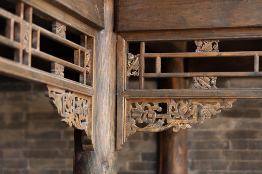 中式建筑镂空花纹边框