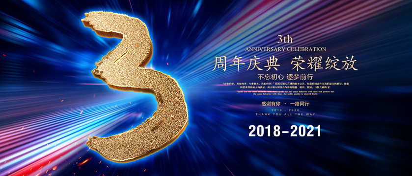 3周年海报