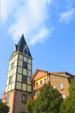 成都科玛小镇建筑欧式风格尖顶
