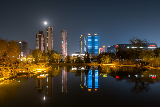 淄博市人民公园夜景