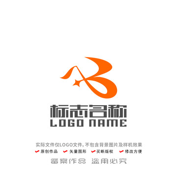 B字母标志音符logo