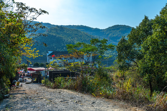 浙江宁波余姚梁弄白水冲瀑布风景