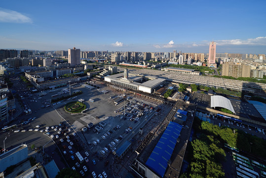长沙火车站城市建筑风光