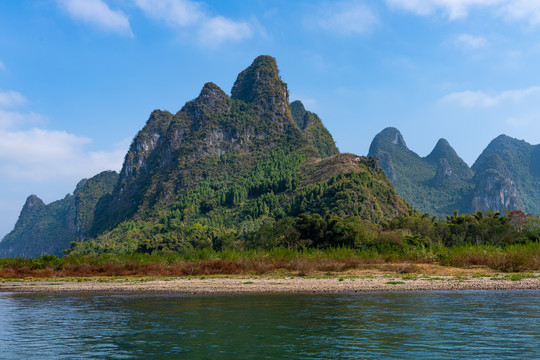 广西桂林山水阳朔兴坪漓江风光