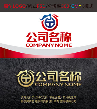 龙凤字母印章金融logo设计