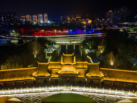 荣昌廊桥夜景