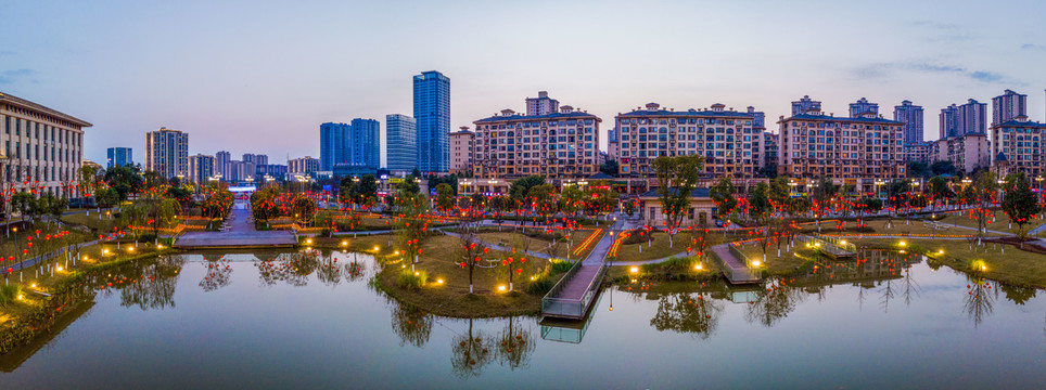 重庆江津区滨江新城城市夜景