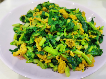 菜苔炒鸡蛋