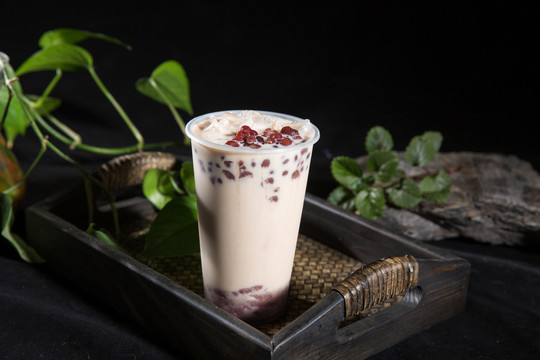 红豆奶茶