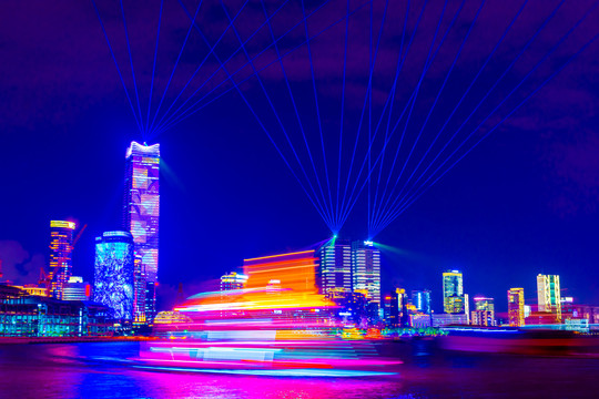 上海黄浦江畔夜景