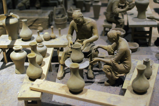 清代景德镇御窑厂制瓷工艺模型